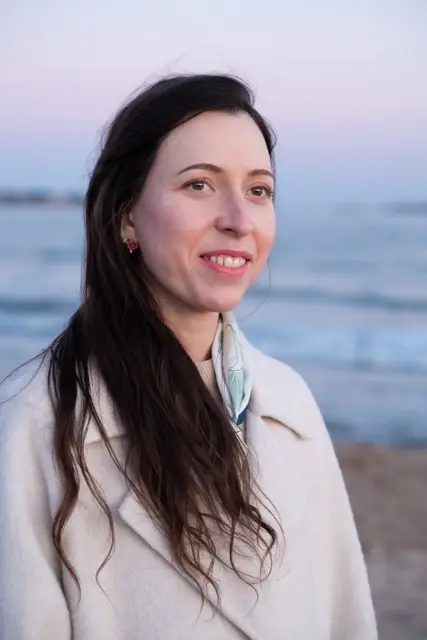 Portrait femme lac