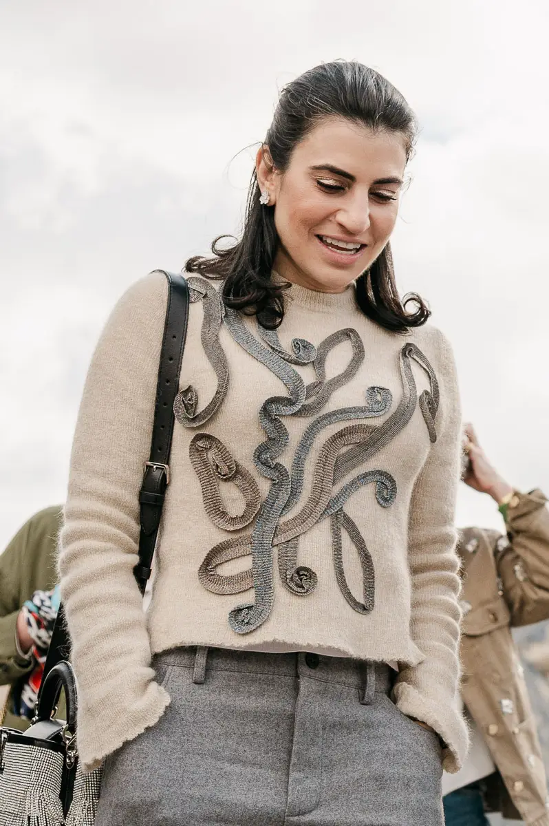 Louis Vuitton bag close-up detail, street style Paris Fashion Week March 2026 — Carmen-Laura Studio
